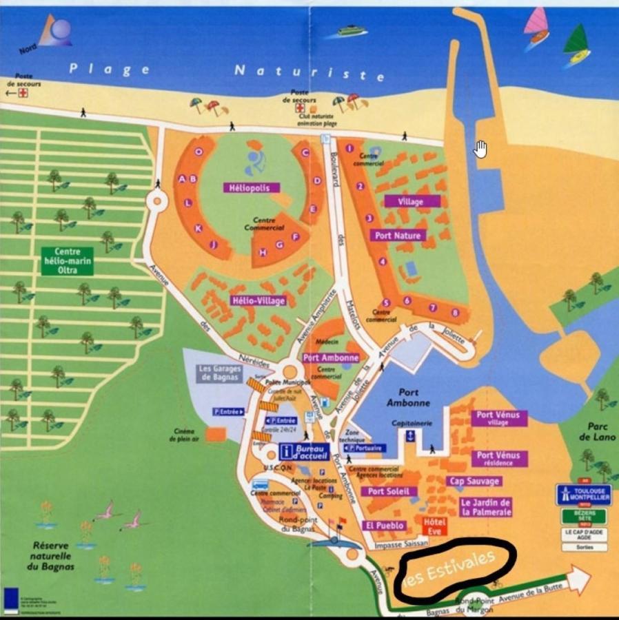 Appartement T2 "Les Estivales" Proche Village Naturiste 아그 외부 사진